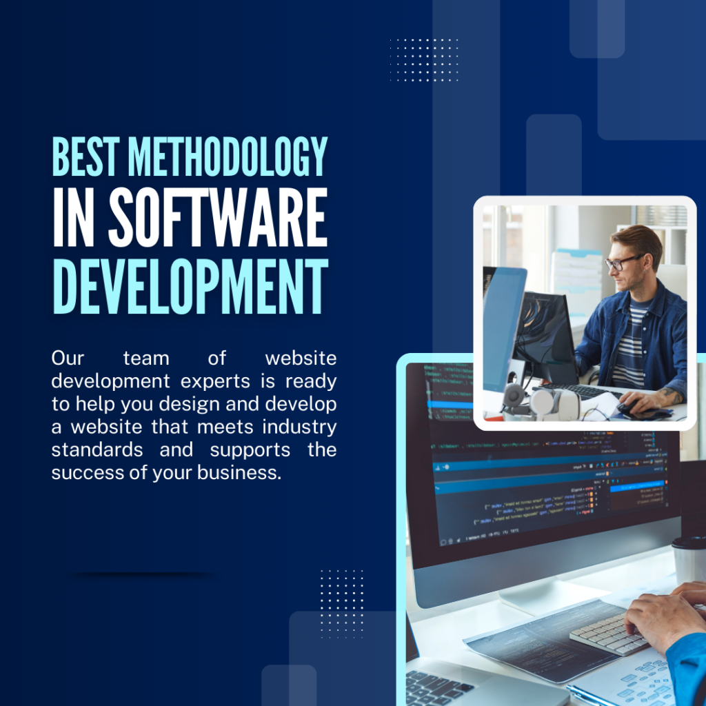 Navy and Blue Modern Best Methodology in Software Development Instagram Post